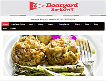 Tablet Screenshot of boatyardbarandgrill.com